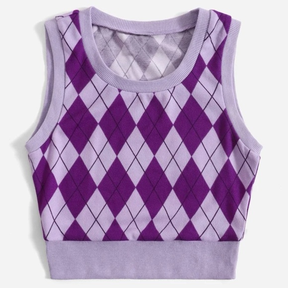 Diamond Pattern Vest Top - Picture 3 of 6